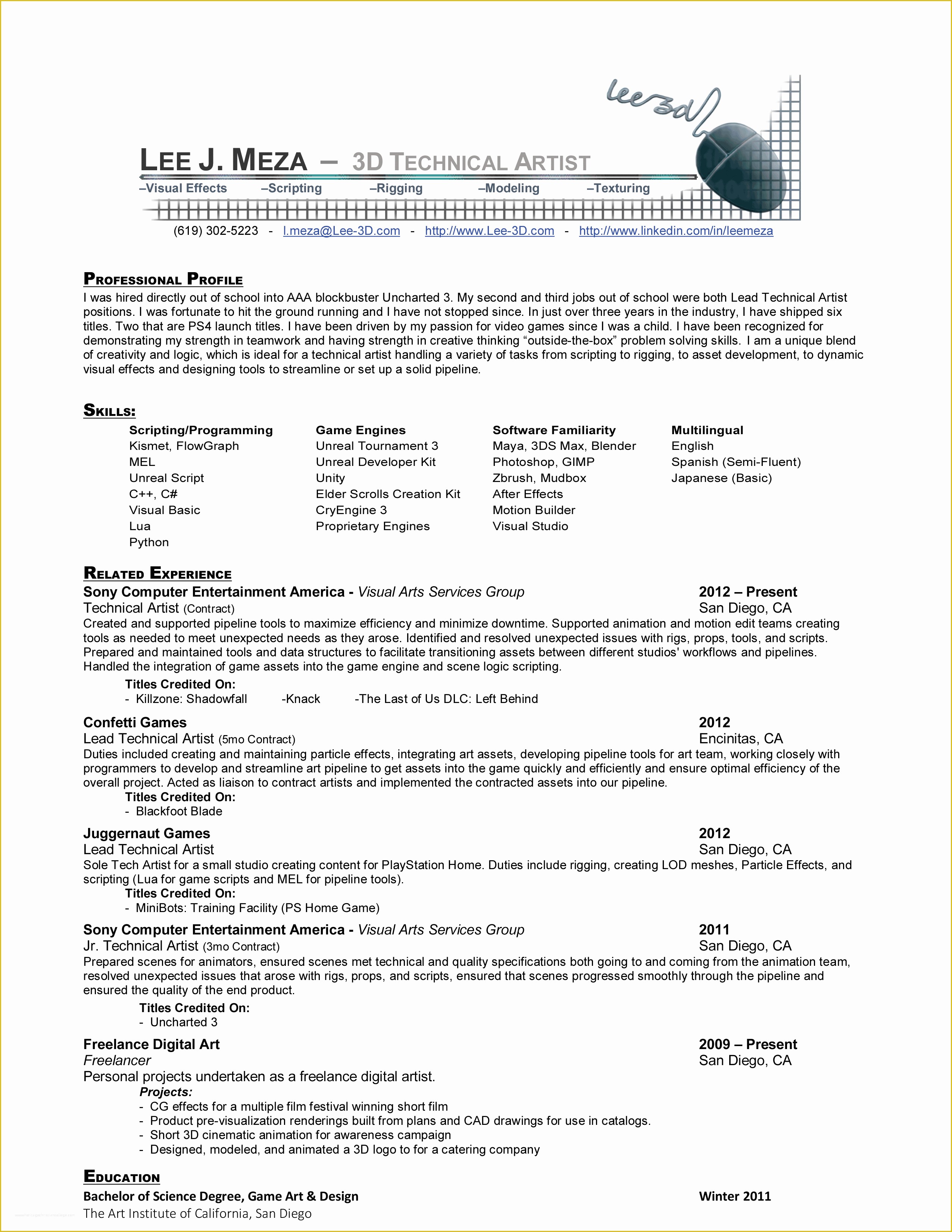 Artist Cv Templates Free Of 9 Example Of Artist Resume