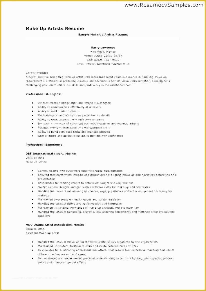 Artist Cv Templates Free Of Ability to Work Under Pressure Resume Work Under Pressure