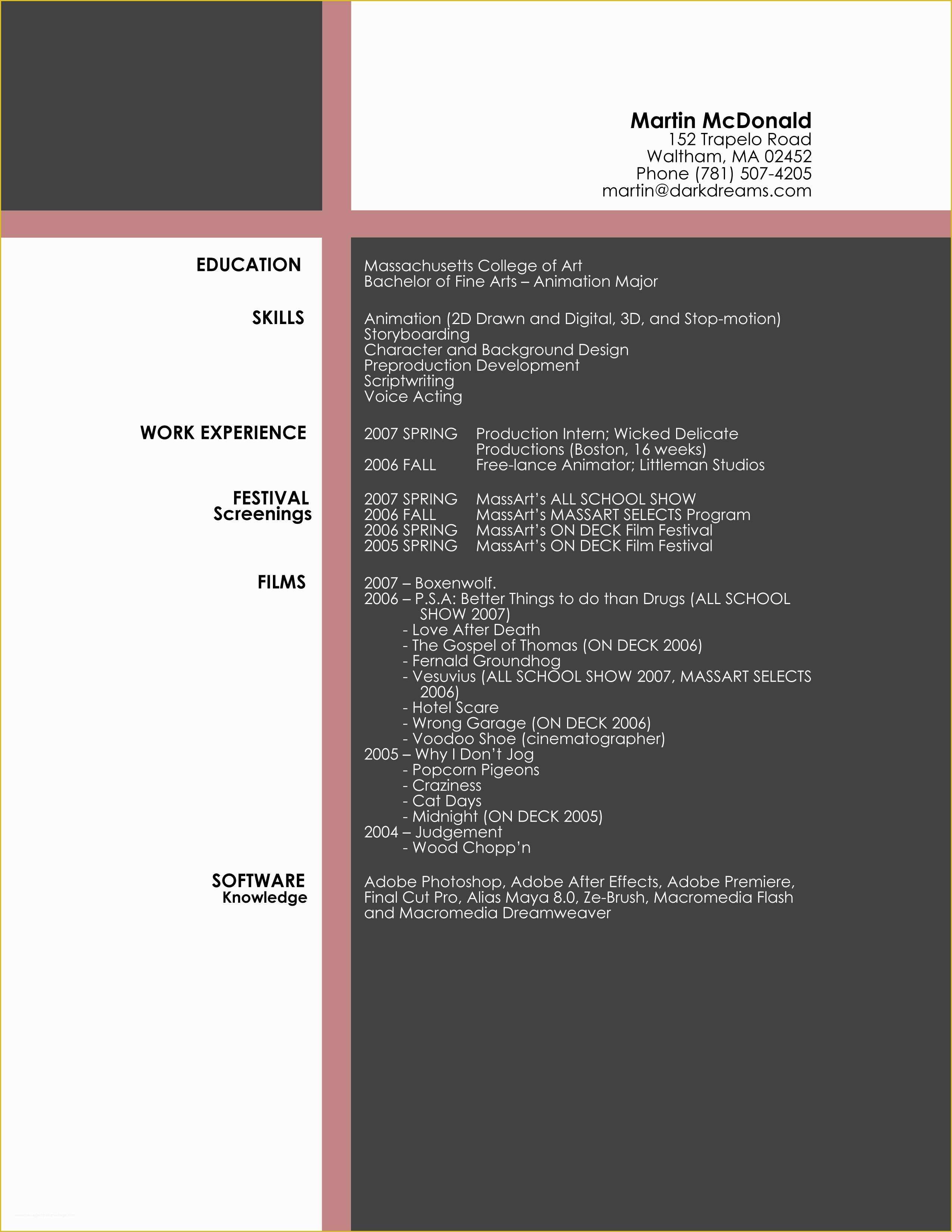 Artist Cv Templates Free Of Makeup Artist Resume Templates Free