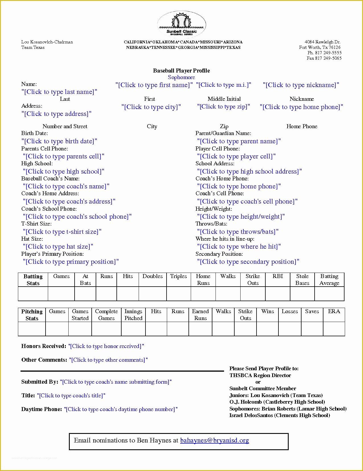 Athlete Profile Template Free Of 16 Of Blank Profile Template softball