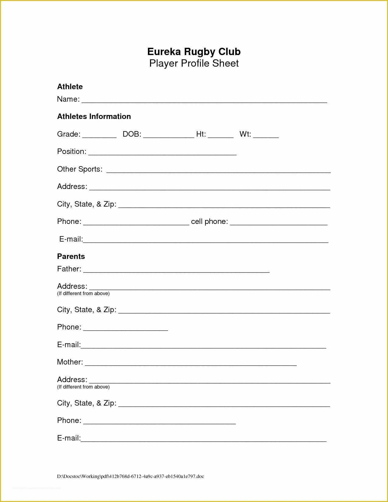 softball-player-profile-template