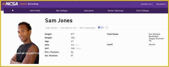 Athlete Profile Template Free Of A Resume with College Sports or Debate Team Ncsa