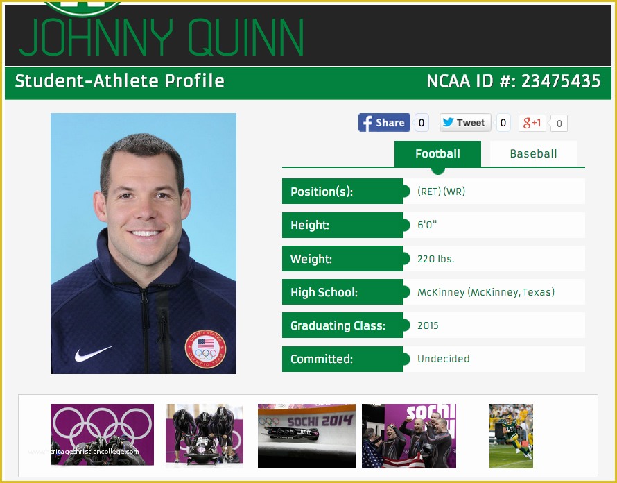 Athlete Profile Template Free Of athlete Profile Template