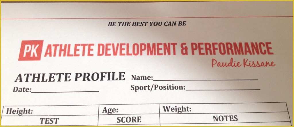 Athlete Profile Template Free Of athlete Profiling Pk Performance