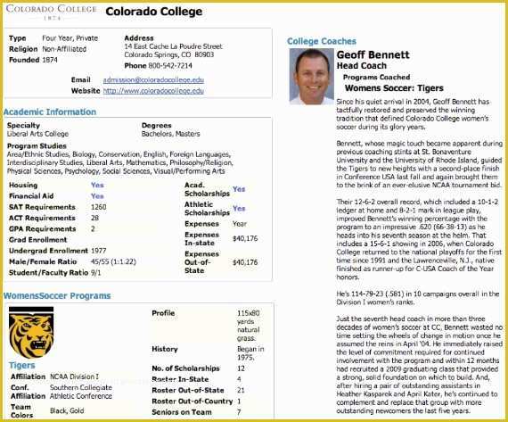 Athlete Profile Template Free Of College soccer Recruiting Profile Template Best