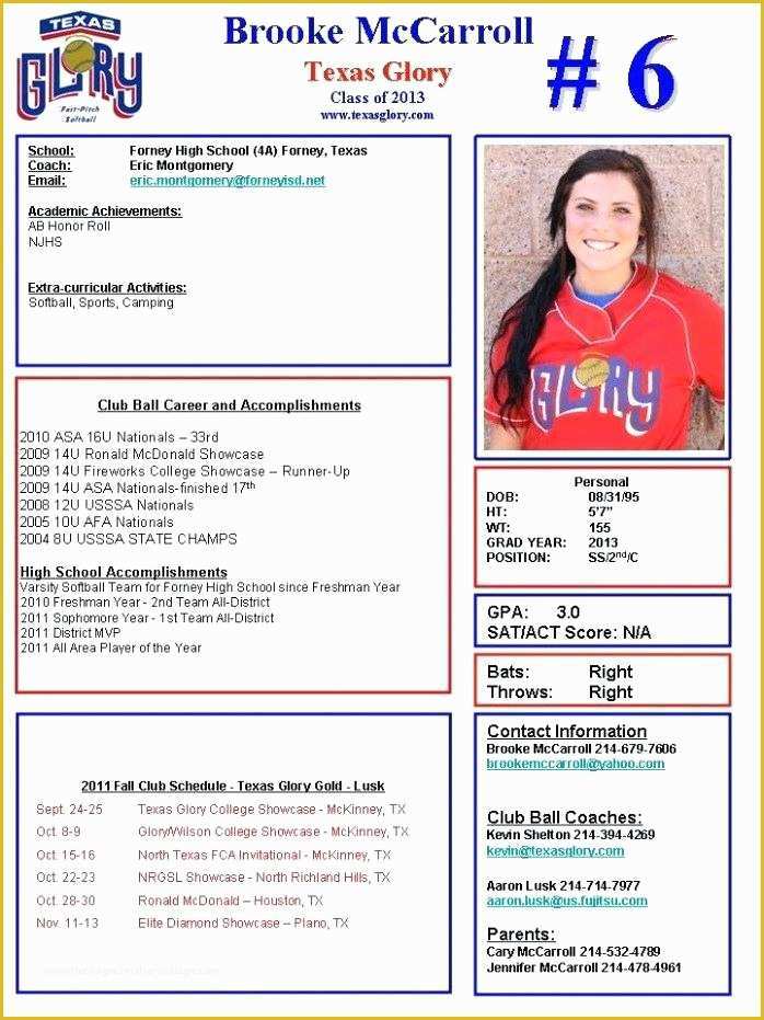 softball-player-profile-template