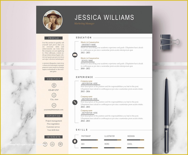 Attractive Resume Templates Free Download Of 65 Eye Catching Cv Templates for Ms Word