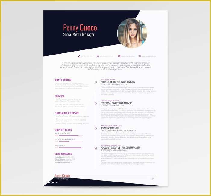 Attractive Resume Templates Free Download Word Of 30 Free & Beautiful Resume Templates to Download Hongkiat
