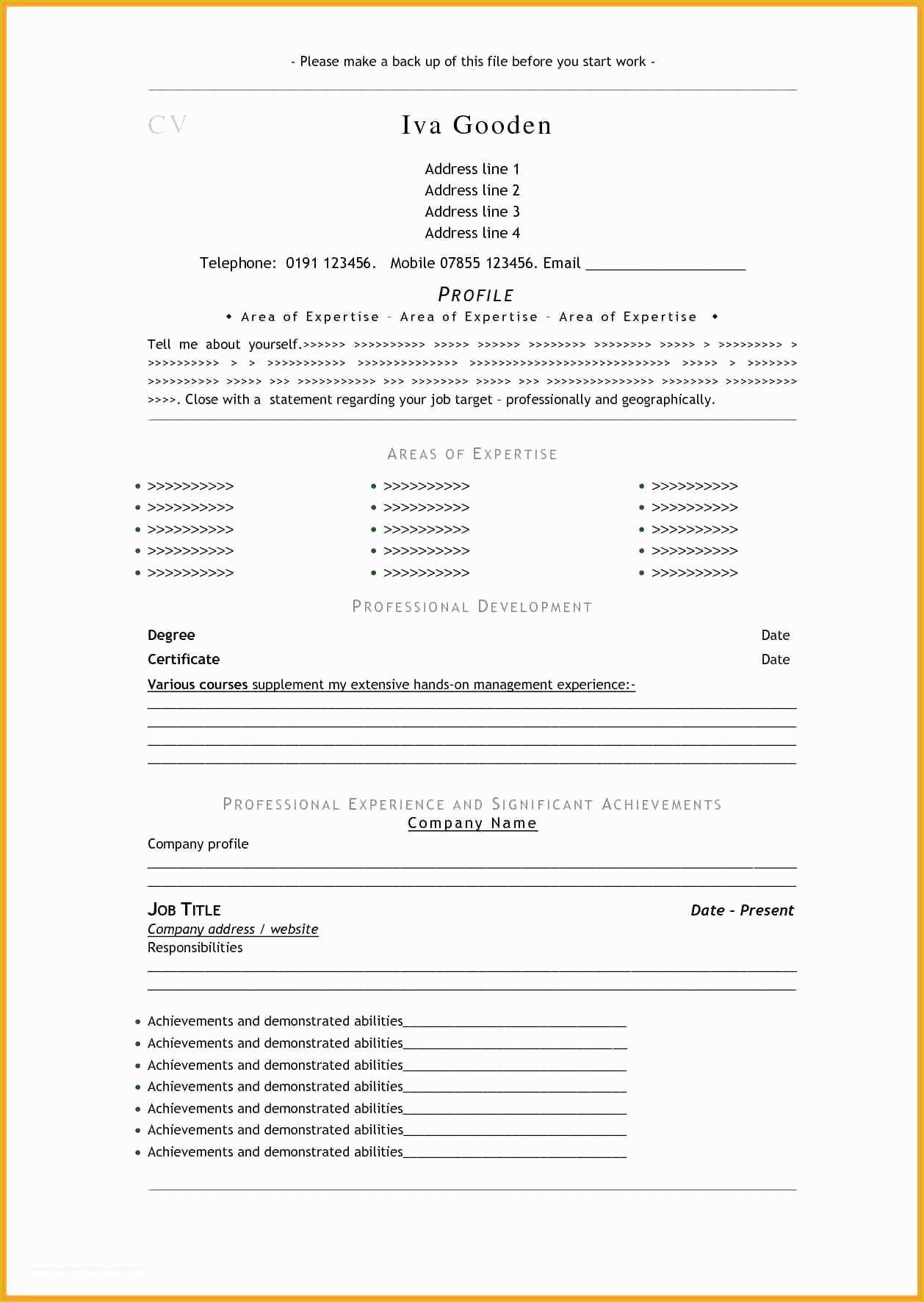 Attractive Resume Templates Free Download Word Of Word Document Resume Template Free