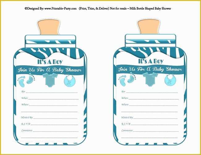 Baby Boy Baby Shower Invitations Templates Free Of Boy Printable Bottle Baby Shower Invitations