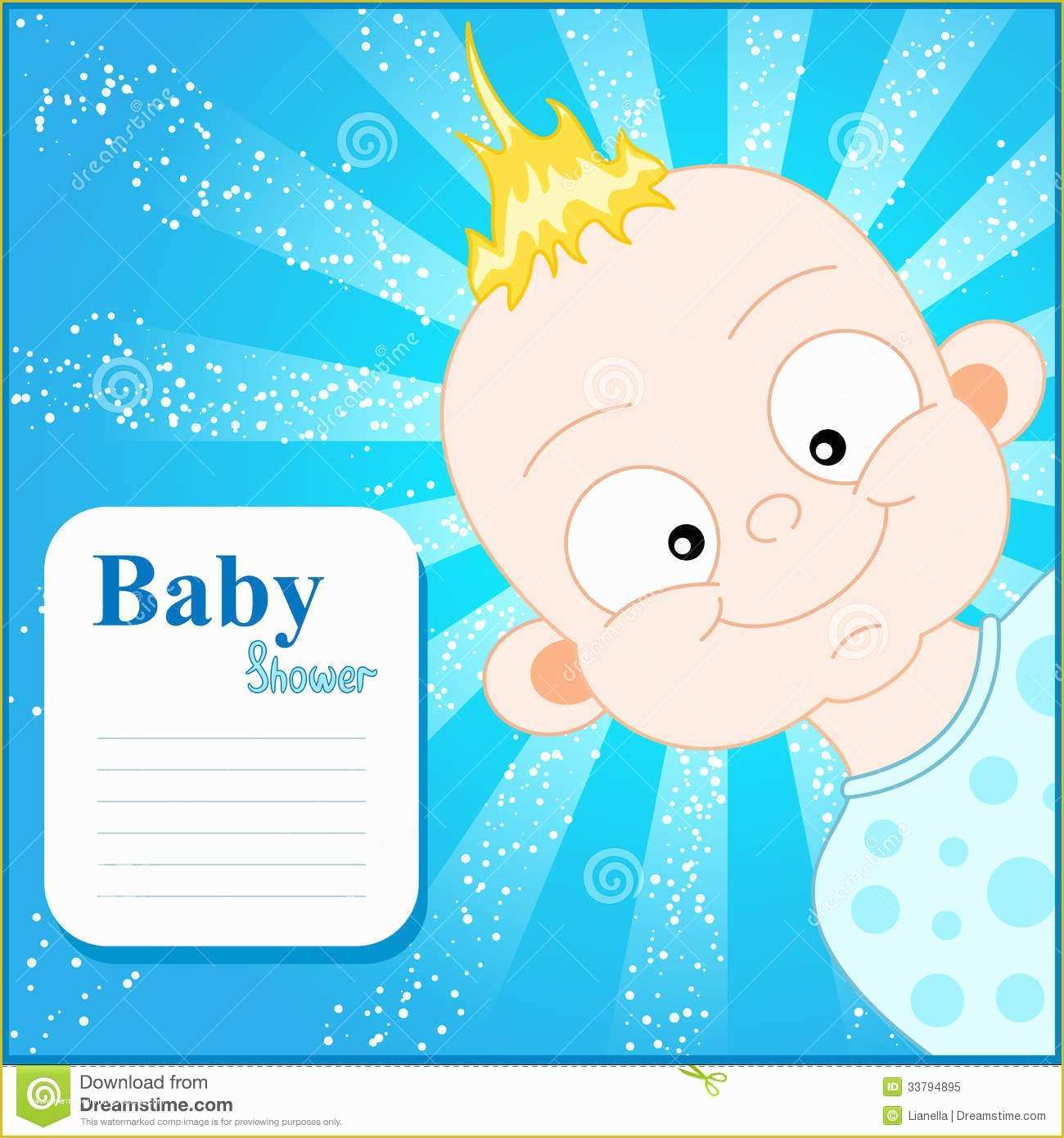 Baby Boy Baby Shower Invitations Templates Free Of Cute Baby Shower Invitation Template Stock Illustration