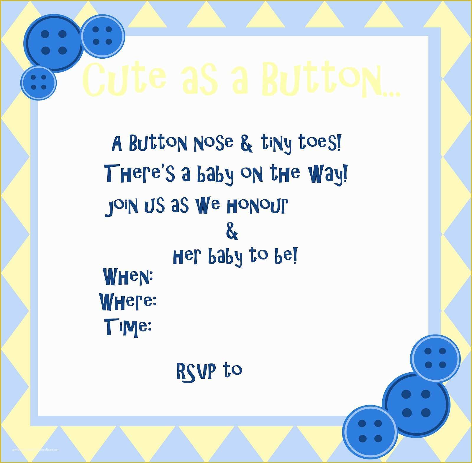 Baby Boy Baby Shower Invitations Templates Free Of the Quirky Crafting Shmoogle Bean Free Printable Cute