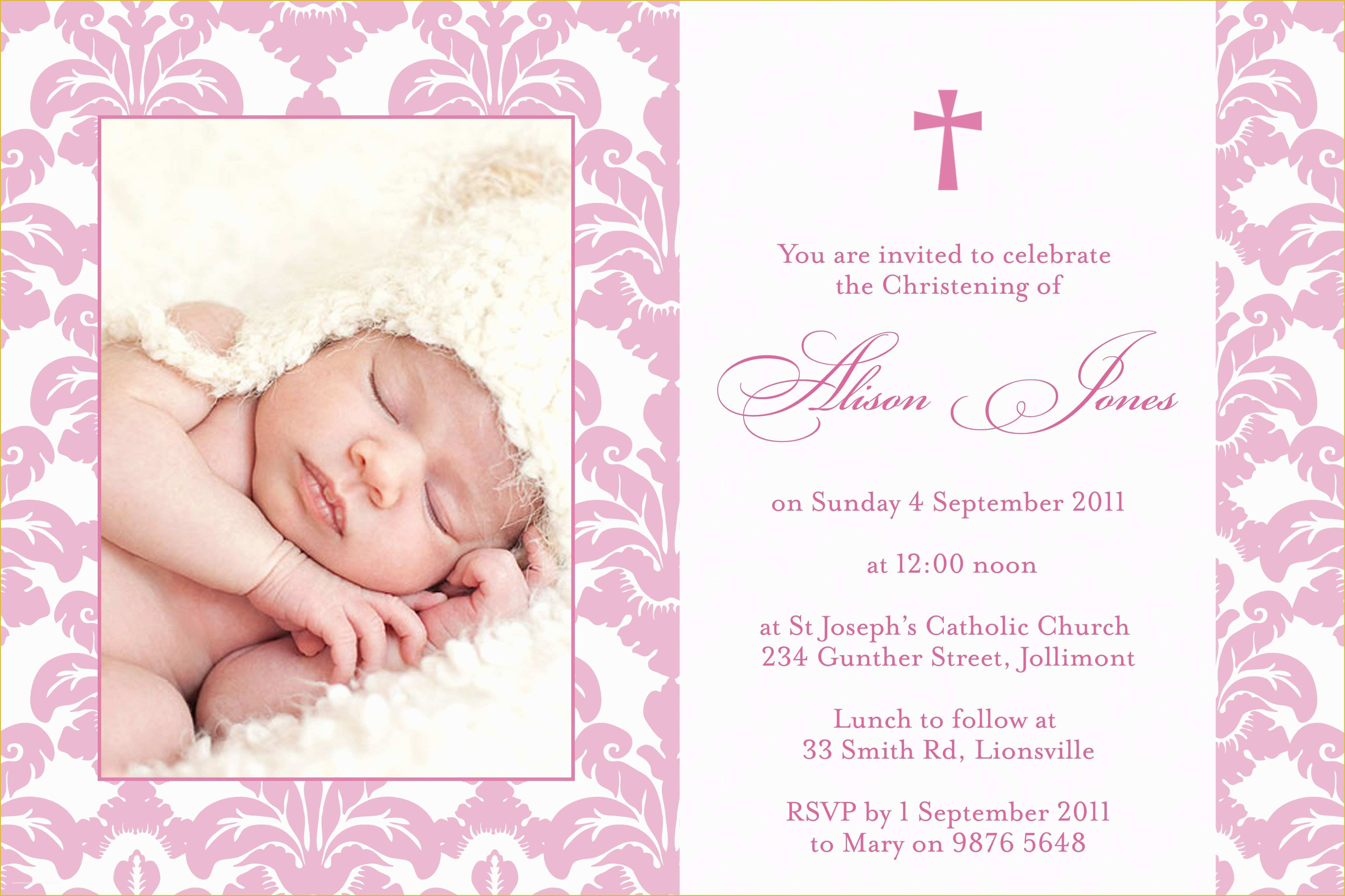 Baby Girl Baptism Invitation Free Templates Of Baptism Invitation Baptism Invitations Baptism