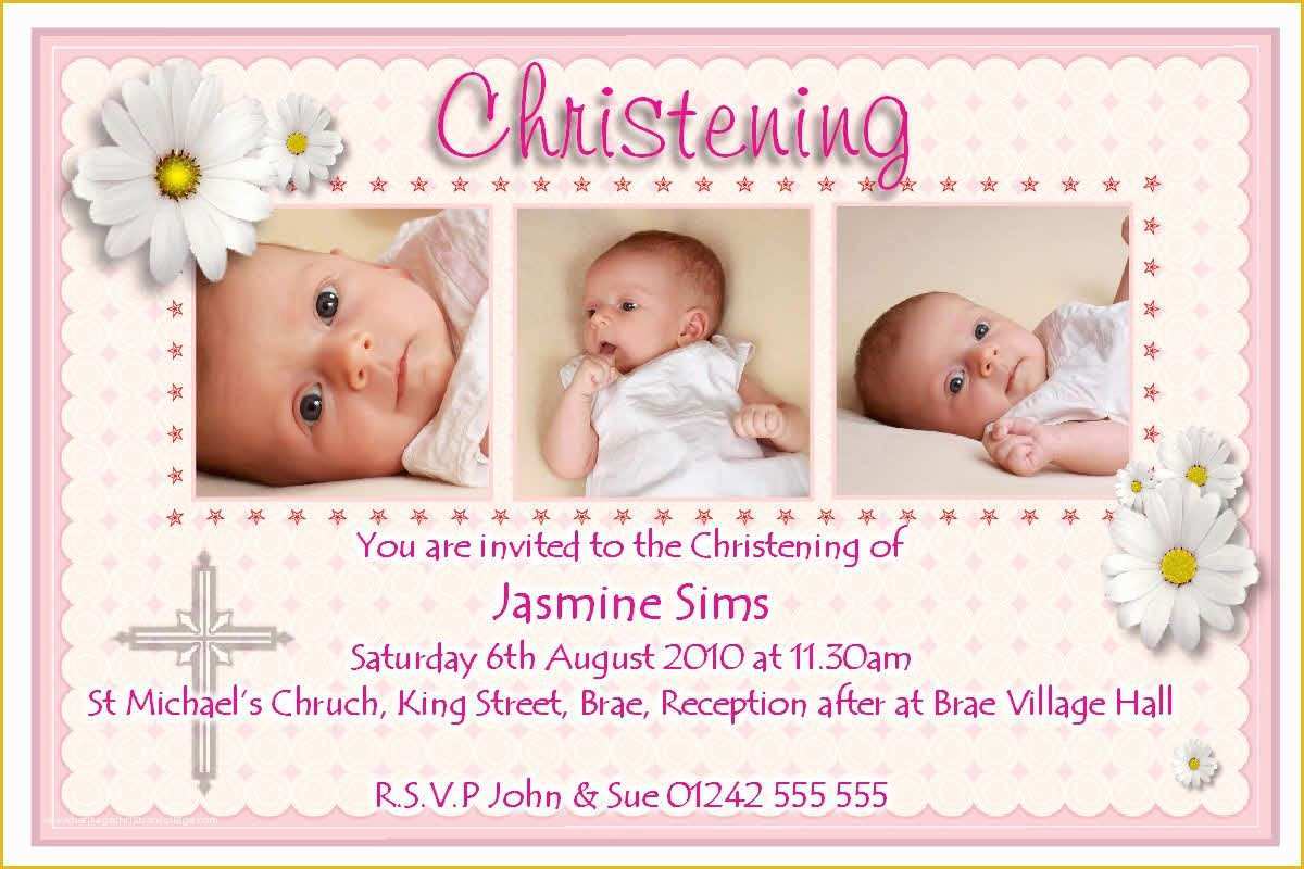 Baby Girl Baptism Invitation Free Templates Of Baptism Invitation Card Baptism Invitation Card Free