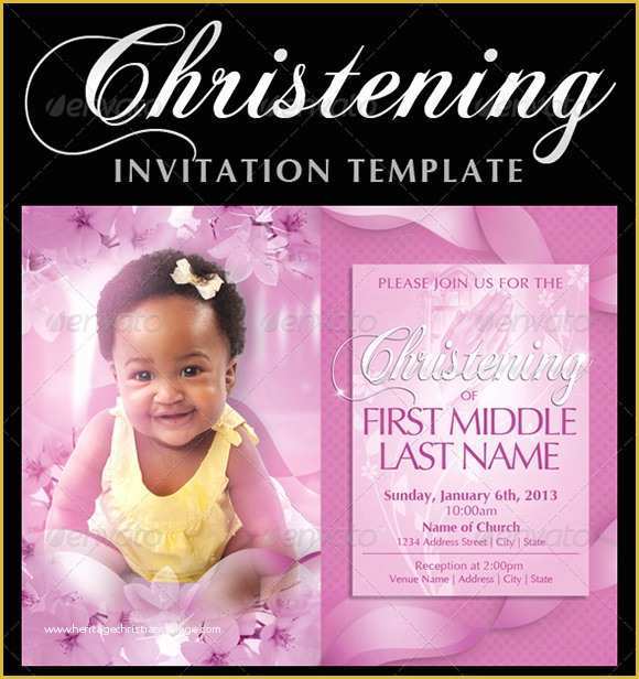 Baby Girl Baptism Invitation Free Templates Of Invitation for Baby Christening Yourweek Cf8a10eca25e