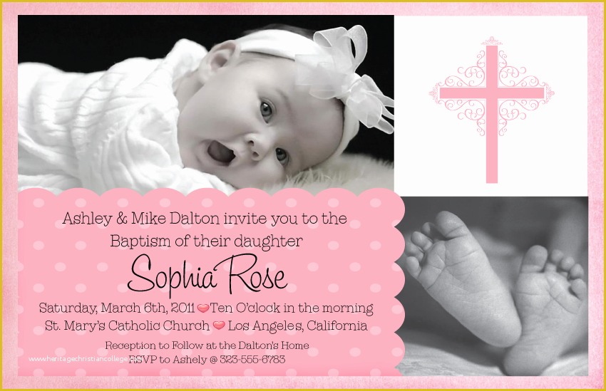 Baby Girl Baptism Invitation Free Templates Of Invitations for Baptism Template