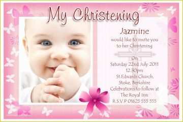 Baby Girl Baptism Invitation Free Templates Of Printable Christening ...