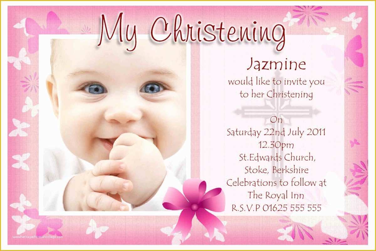 Baby Girl Baptism Invitation Free Templates Of Printable Christening Invitations Templates 2014