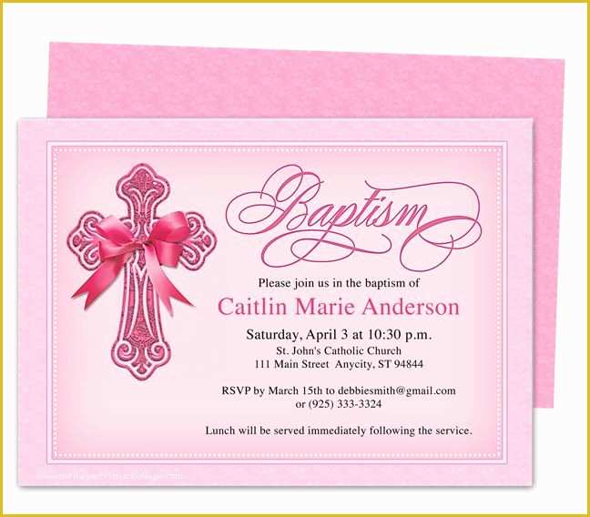 Baby Girl Baptism Invitation Free Templates Of Printable Diy Baby Baptism Christening Invitation