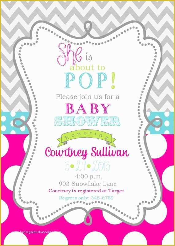 Baby Shower Invitation Card Template Free Download Of Girls Baby Shower Invitations Digital or Printable File Ready