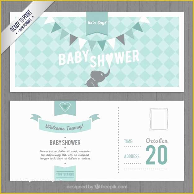 Baby Shower Invitation Card Template Free Download Of Lovely Baby Shower Invitation Template Vector