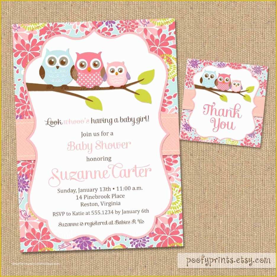 Baby Shower Invitation Card Template Free Download Of Purple Baby Shower Invitation Owl themed Example