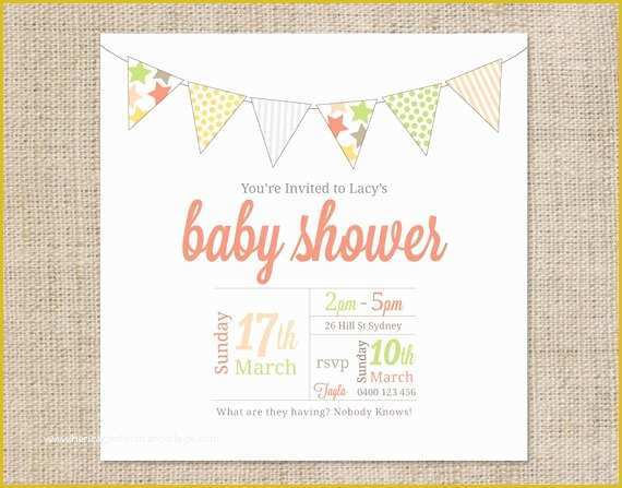 Baby Shower Invitation Card Template Free Download Of Unavailable Listing On Etsy