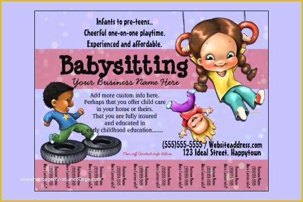 Babysitting Flyer Template Free Of 11 Fabulous Psd Baby Sitting Flyer Templates