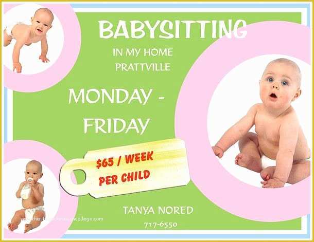 Babysitting Flyer Template Free Of 15 Babysitting Flyers 13 610×471