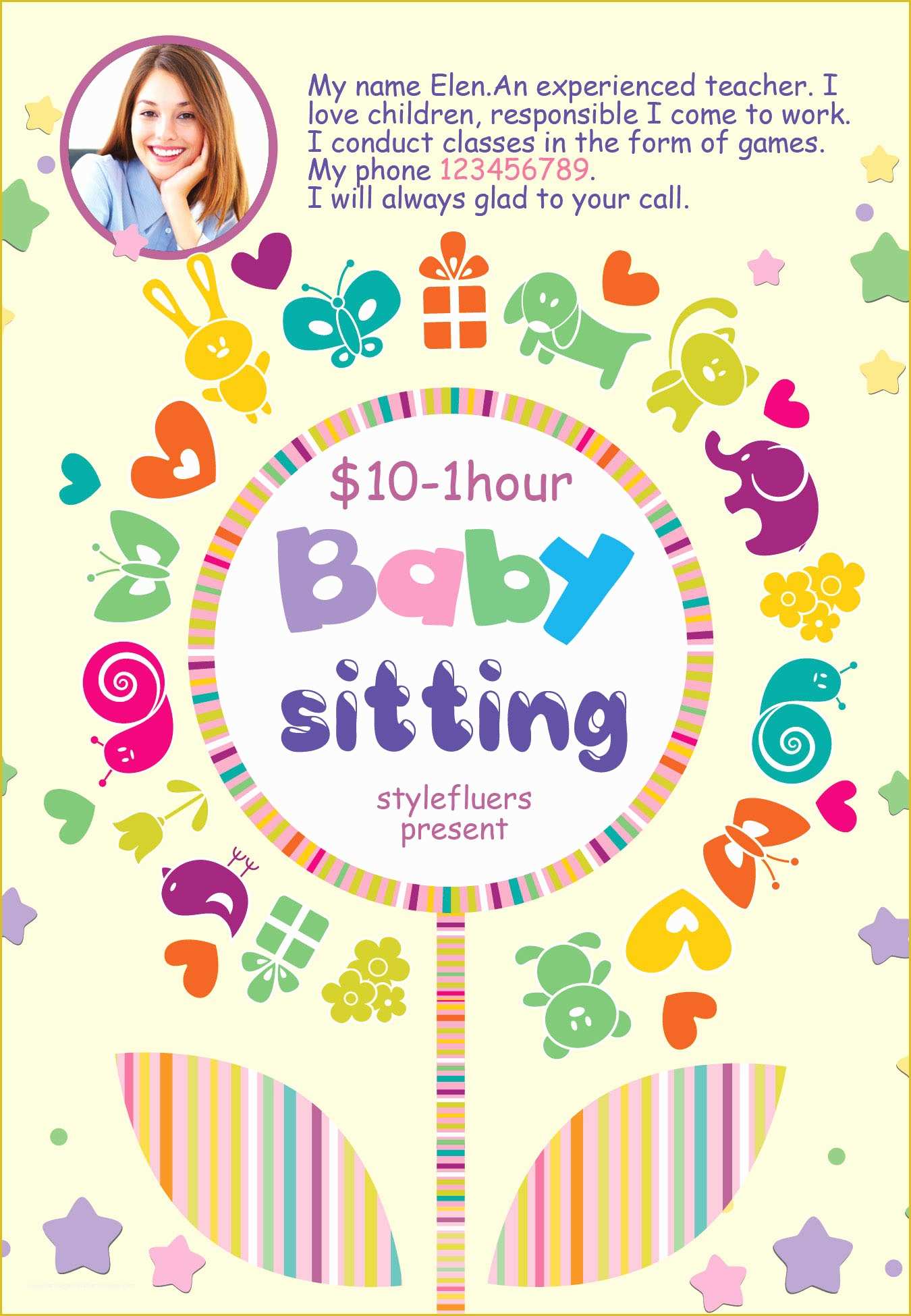 Babysitting Flyer Template Free Of 11 Fabulous Psd Baby Sitting Flyer Templates 