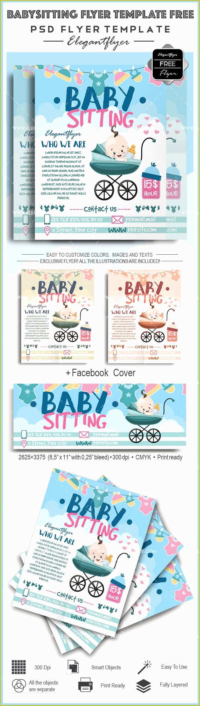 Babysitting Flyer Template Free Of Free Babysitting Psd Template – by Elegantflyer