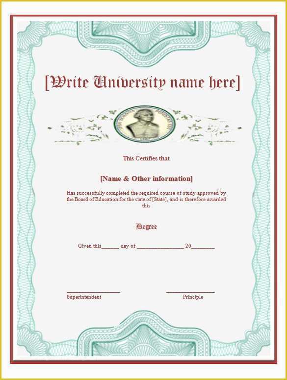 Bachelor Degree Template Free Of Bachelor Degree Certificate Template