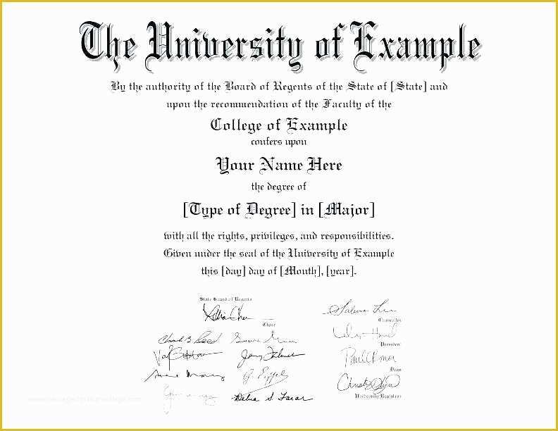 Bachelor Degree Template Free Of Bachelor Degree Template Fake Degree Template University