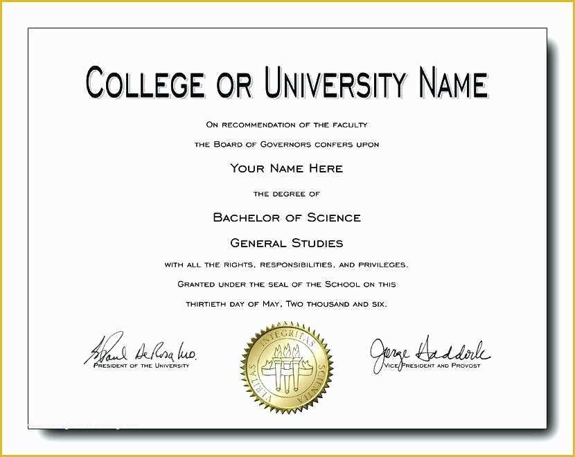 Bachelor Degree Template Free Of Customize Diploma ...