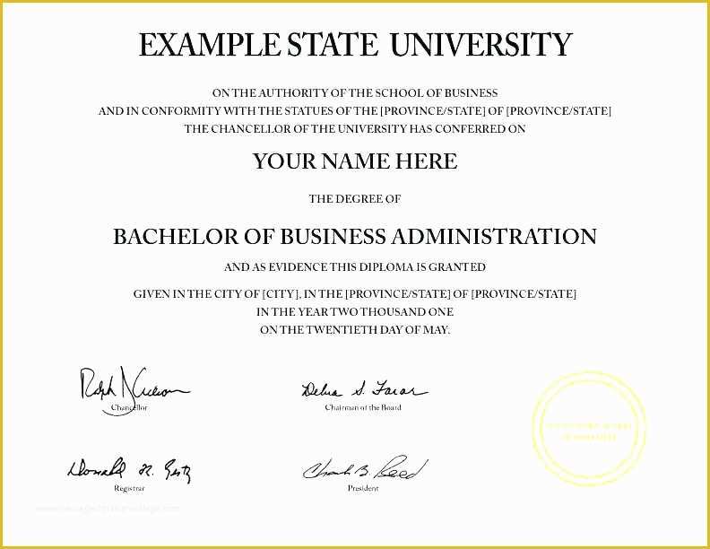 Bachelor Degree Template Free Of Fake Bachelor Degree Template Samples Fake High School