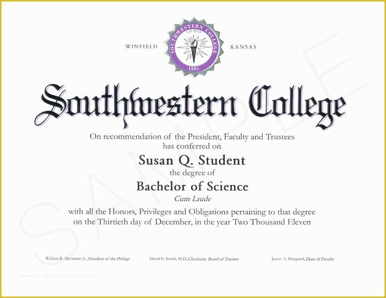 Bachelor Degree Template Free Of Resume Responsibilities College Degree Certificate Sample
