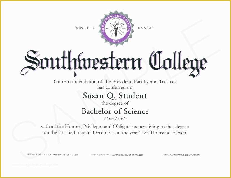 Bachelor Degree Template Free Of Resume Responsibilities College Degree Certificate Sample