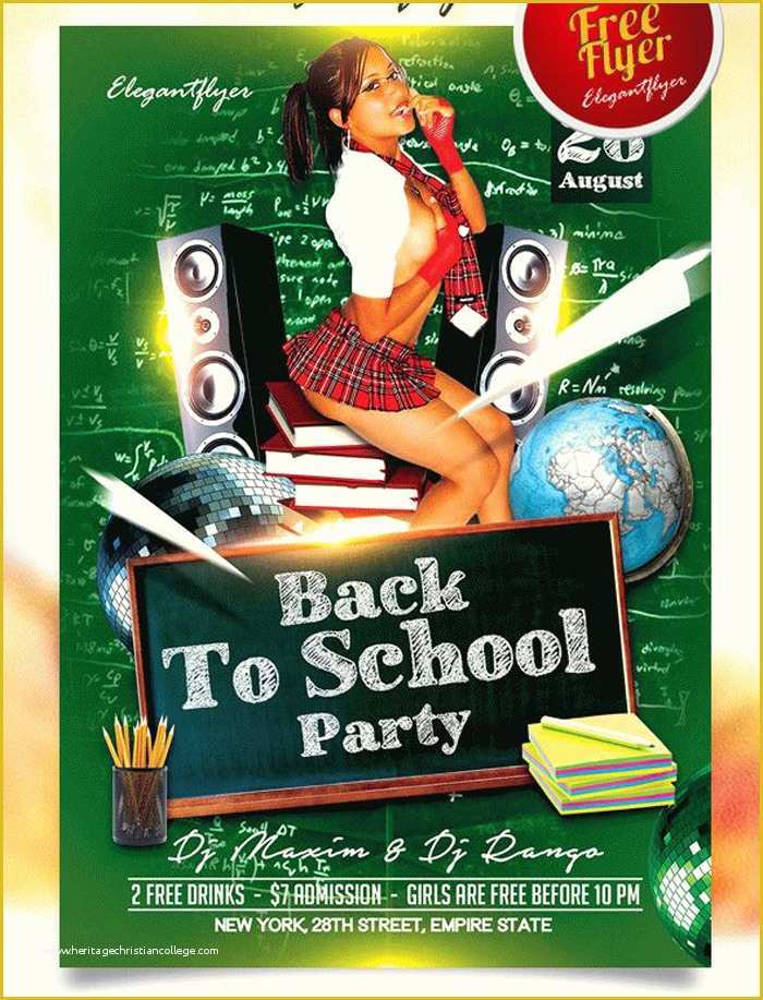 Back to School Bash Flyer Template Free Of 16 Free Back to School Flyer Psd Templates Designyep