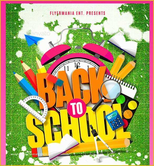 Back to School Bash Flyer Template Free Of 21 Back to School Flyer Templates