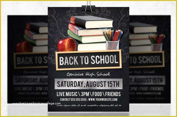 Back to School Bash Flyer Template Free Of 21 Back to School Flyer Templates