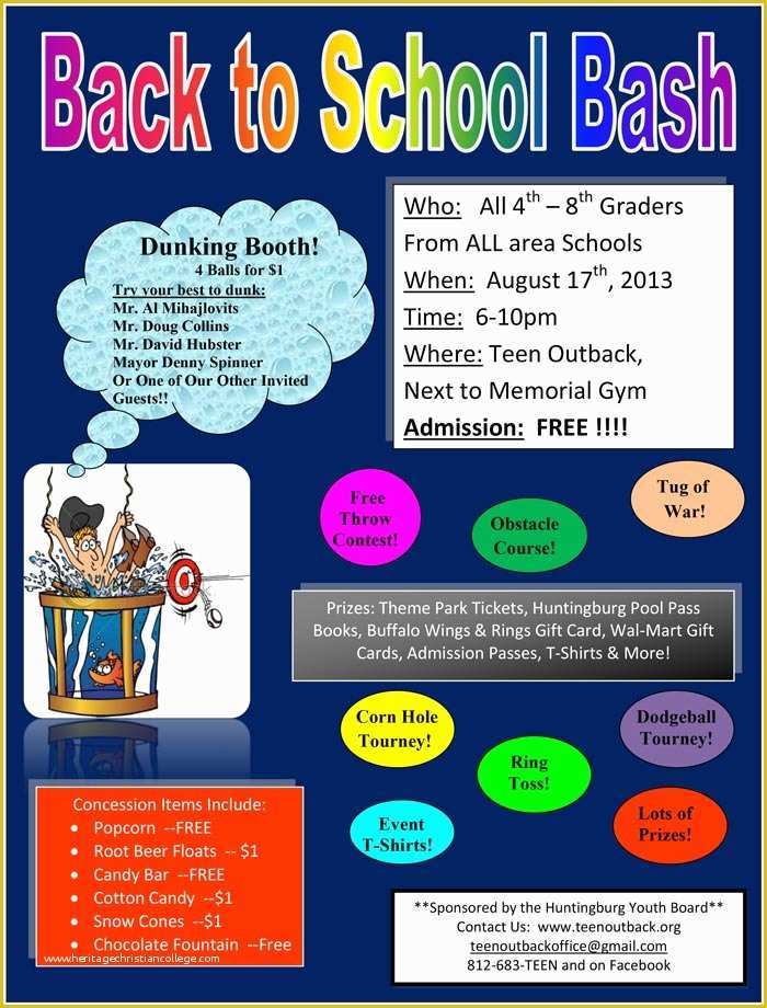 Back to School Bash Flyer Template Free Of Back to School Bash Flyer 2013 Dubois County Free Press