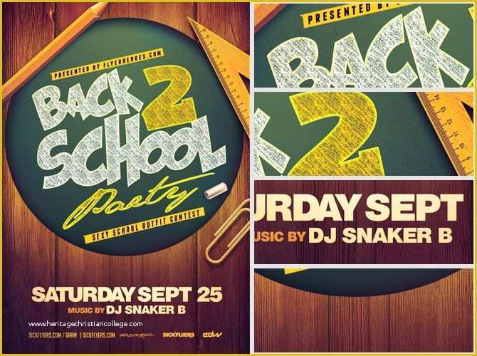 Back to School Bash Flyer Template Free Of Back to School Party Flyer Template 4