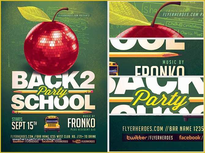 Back to School Bash Flyer Template Free Of Back to School Party Flyer Template 6 Flyerheroes