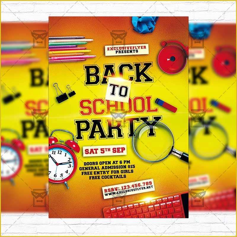 Back to School Bash Flyer Template Free Of Back to School Party – Premium Flyer Template Instagram