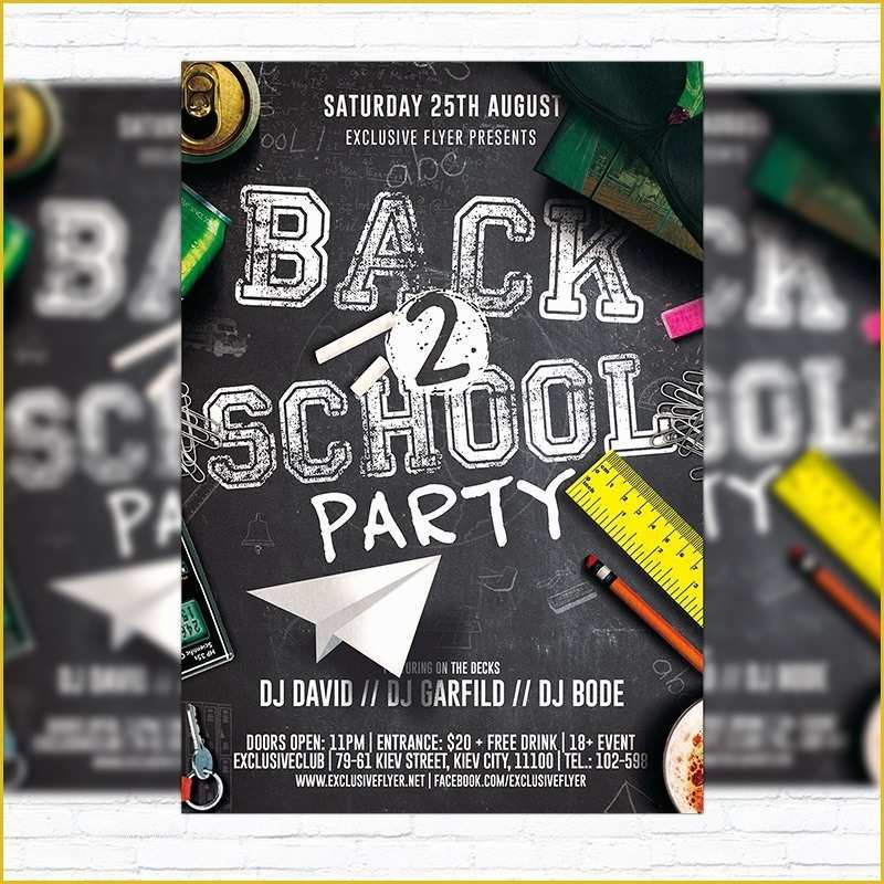 Back to School Bash Flyer Template Free Of Back to School Poster Template Beepmunk