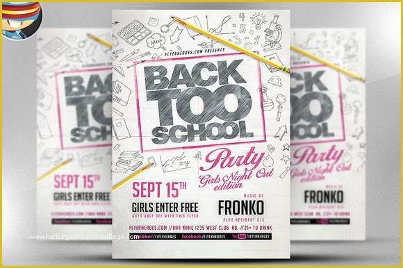 Back to School Bash Flyer Template Free Of Free Back to School Bash Flyer Templates Designtube