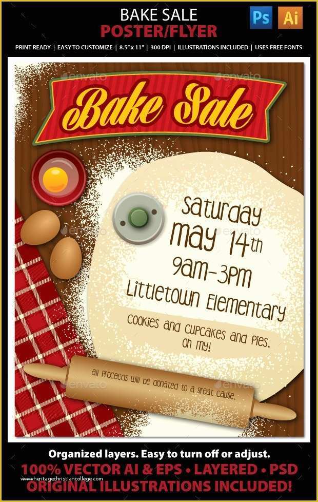 Bake Sale Flyer Template Free Of 25 Bake Sale Flyer Templates Printable Psd Ai Vector