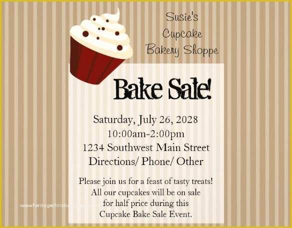 Bake Sale Flyer Template Free Of 34 Bake Sale Flyer Templates Free Psd Indesign Ai