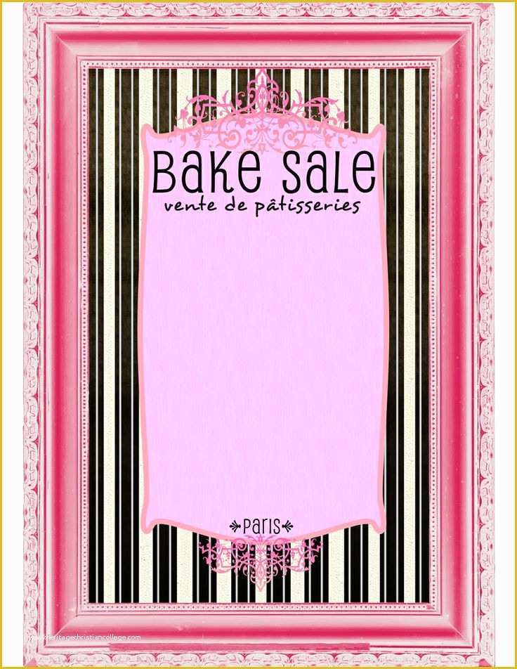 Bake Sale Flyer Template Free Of 9 Best Of Bake Sale Printable Template Free