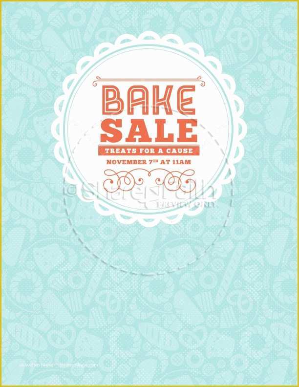 Bake Sale Flyer Template Free Of Bake Sale Church Flyer Template Templates White with